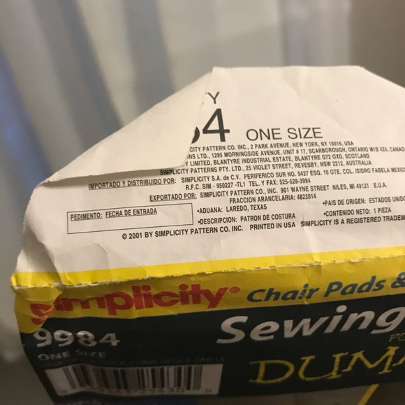 2001 sewing pattern - Picture 2 of 2